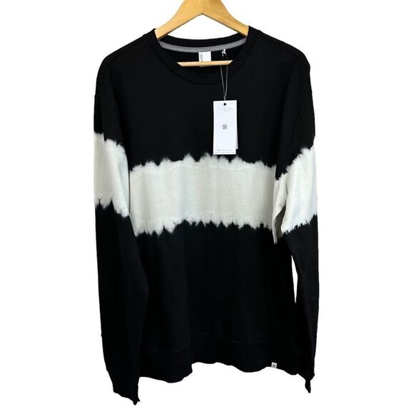 Sovereign Code Sundays Crewneck Black & White Tie Dye Cotton Sweater NWT - Picture 6 of 11
